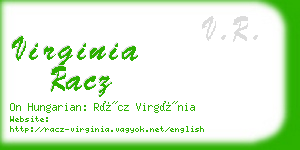 virginia racz business card